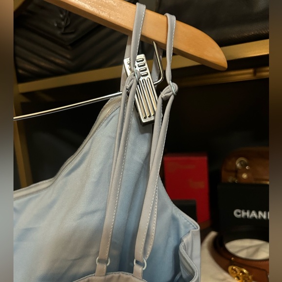 NWT Superdown Ramona Double Strap Romper Shorts Dusty Blue XL - Picture 9 of 11